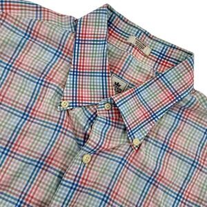 Peter Millar Button Down Shirt Extra Large XL Plaid Check Cotton Menswear